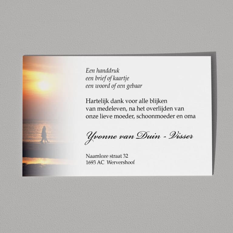 Dankbetuiging Strandwandeling