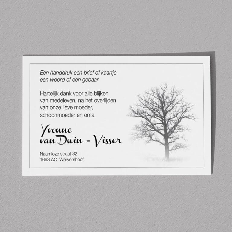 Dankbetuiging Oude Boom