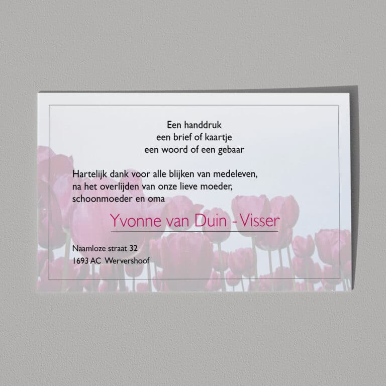 Dankbetuiging Tulpen