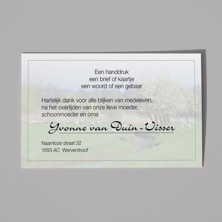 Dankbetuiging Weiland