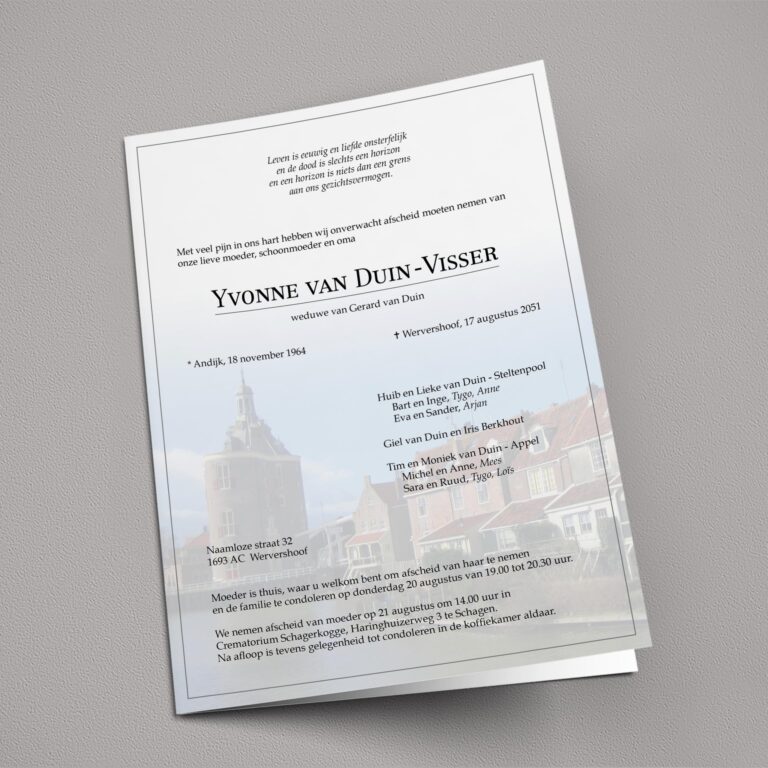 Rouwbrief Dromedaris