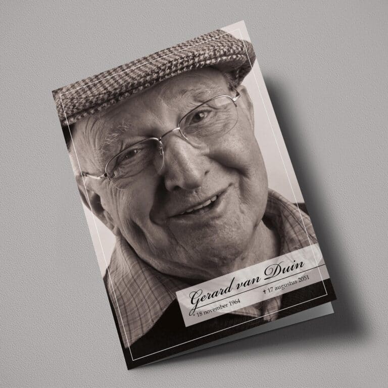 rouwkaart met foto