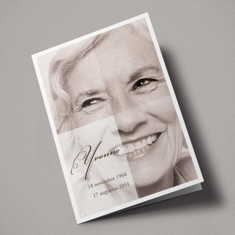 rouwkaart met foto