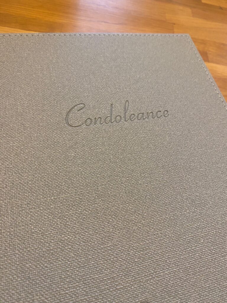 Condoleancemap 3 slag linnenlook Lichtgrijs - Afbeelding 2